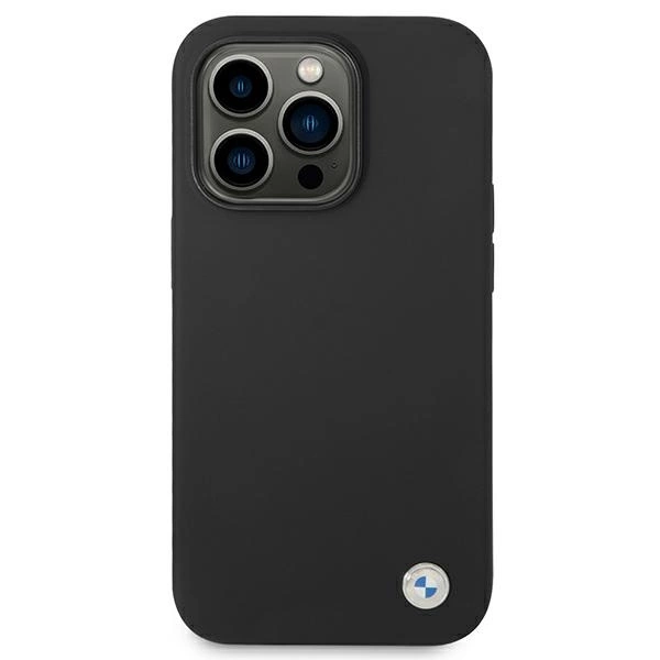 Etui BMW Silicone Metal Logo na iPhone 14 Pro - czarne