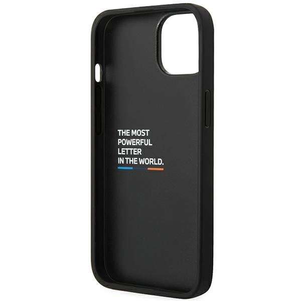 Etui BMW Leather Carbon na iPhone 14 Plus - czarne