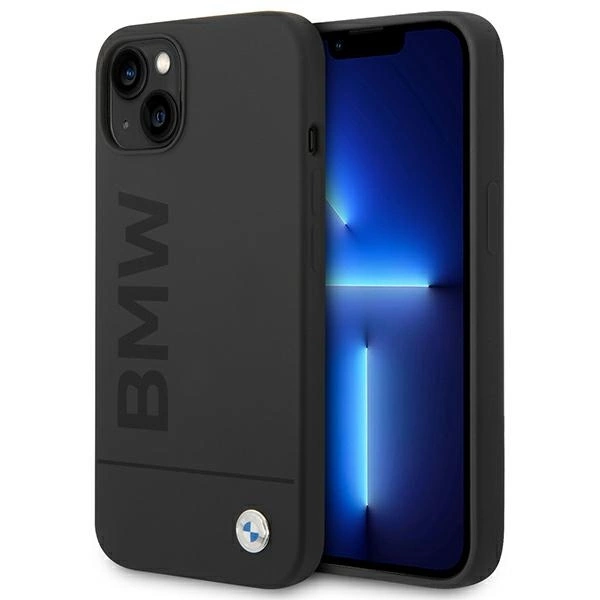 Etui BMW Silicone Signature Logo MagSafe na iPhone 14 Plus - czarne
