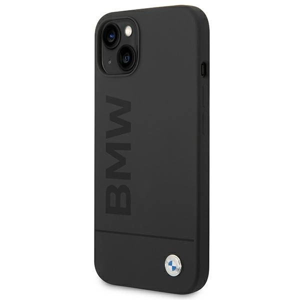 Etui BMW Silicone Signature Logo MagSafe na iPhone 14 Plus - czarne