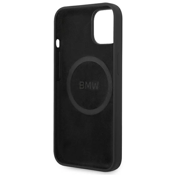 Etui BMW Silicone Signature Logo MagSafe na iPhone 14 Plus - czarne