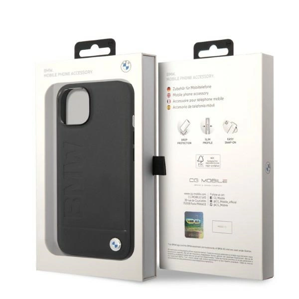 Etui BMW Signature Logo Imprint MagSafe na iPhone 14 Plus - czarne