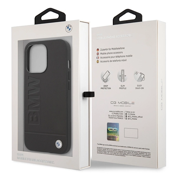 Etui BMW Signature Logo Imprint MagSafe na iPhone 14 Pro Max - czarne