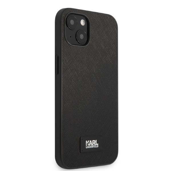 Etui Karl Lagerfeld Saffiano Plaque na iPhone 13 - czarne