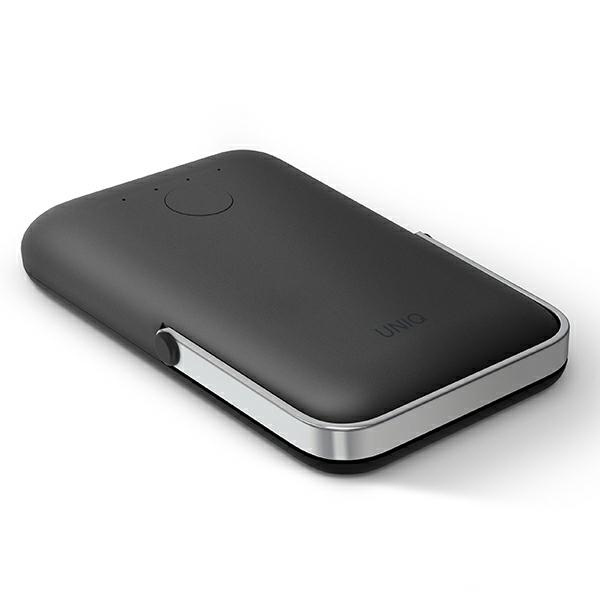 UNIQ Powerbank Hoveo 5000mAh USB-C 20W PD Fast charge Wireless Magnetic szary/charcoal grey