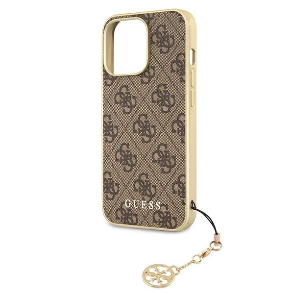 Etui Guess 4G Charms Collection na iPhone 13 Pro / iPhone 13 - brązowe