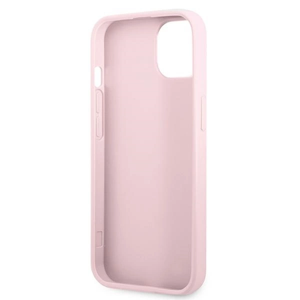 Etui Guess Saffiano Hot Stamp & Metal Logo na iPhone 13 mini - fioletowe