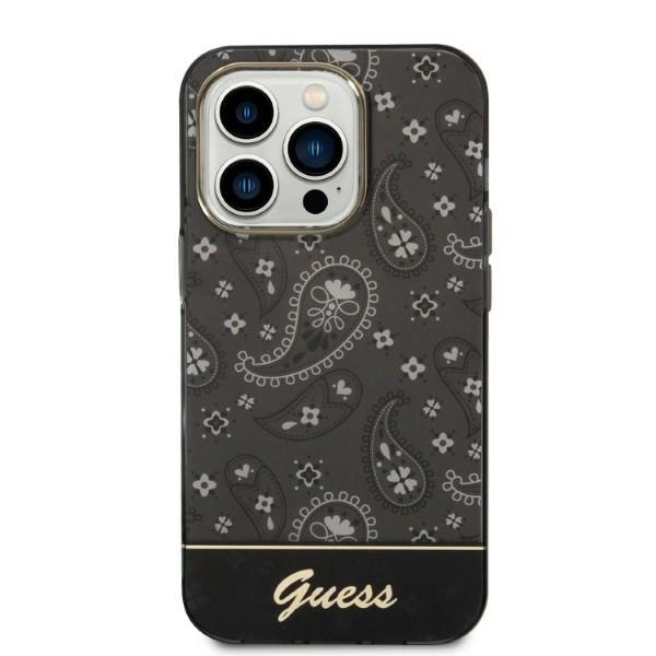 Etui Guess Bandana Paisley na iPhone 14 Pro 6,1" - czarne