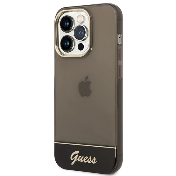 Etui Guess Translucent na iPhone 14 Pro - czarne