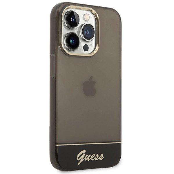 Etui Guess Translucent na iPhone 14 Pro - czarne