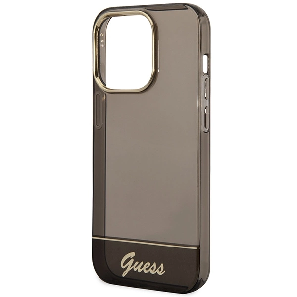 Etui Guess Translucent na iPhone 14 Pro - czarne