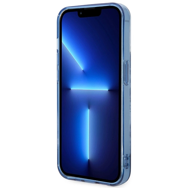 Etui Guess Porcelain Collection na iPhone 14 Pro - niebieskie