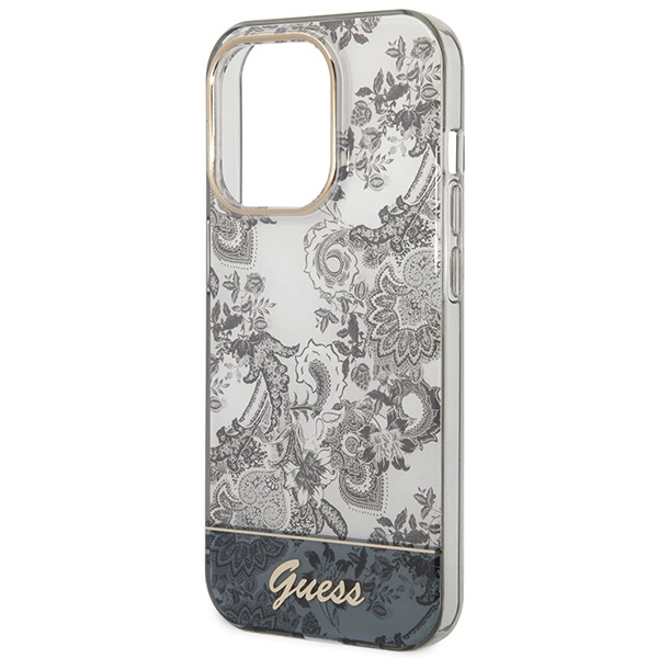 Etui Guess Porcelain Collection na iPhone 14 Pro - szare