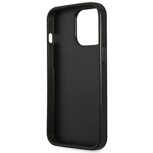 Etui Guess Saffiano Triangle Logo na iPhone 14 Pro - czarne