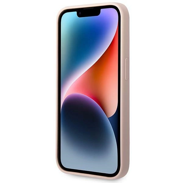 Etui Guess Silicone Triangle na iPhone 14 Pro - różowe