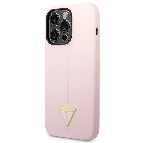 Etui Guess Silicone Triangle iPhone 14 Pro 6,1" - fioletowe