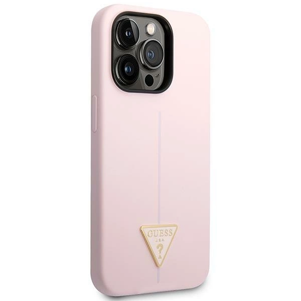 Etui Guess Silicone Triangle iPhone 14 Pro 6,1" - fioletowe