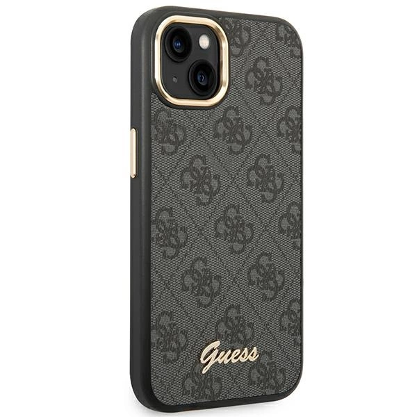 Etui Guess 4G Vintage Gold Logo na iPhone 14 Plus - czarne
