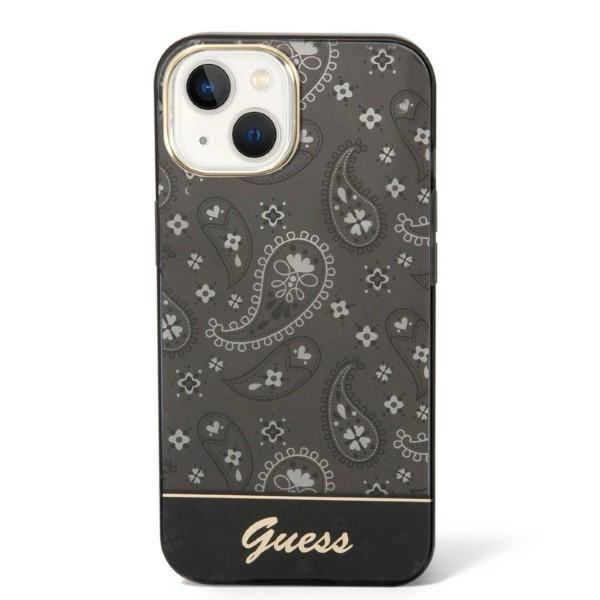 Etui Guess Bandana Paisley na iPhone 14 Plus - czarne