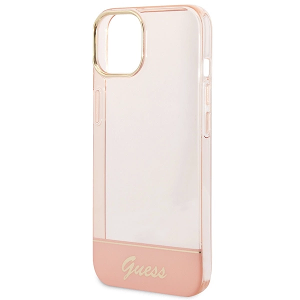 Etui Guess Translucent na iPhone 14 Plus - różowe