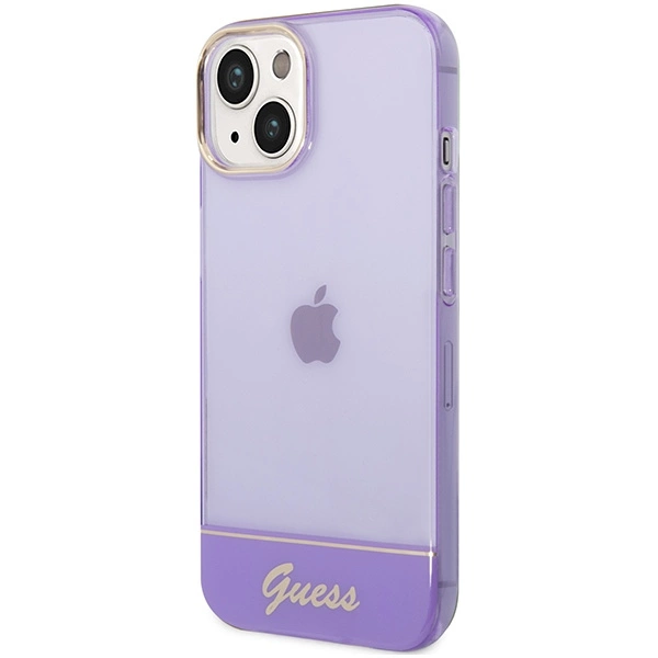 Etui Guess Translucent na iPhone 14 Plus - fioletowe