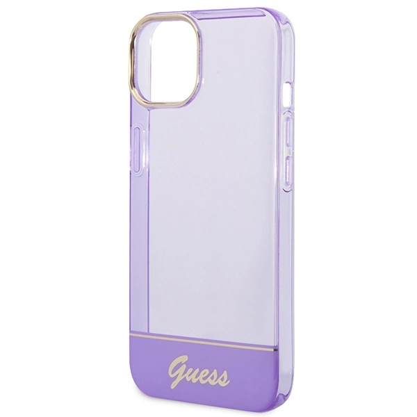 Etui Guess Translucent na iPhone 14 Plus - fioletowe
