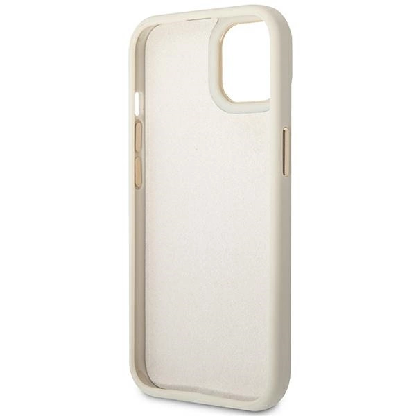Etui Guess Croco Collection na iPhone 14 Plus - srebrne