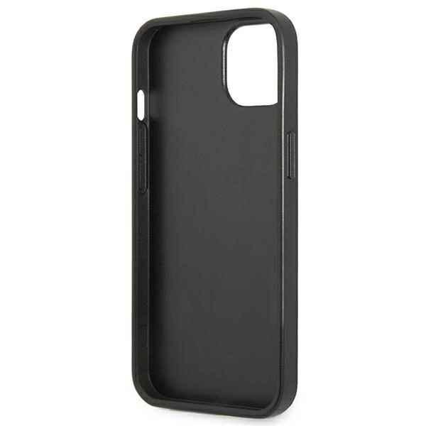 Etui Guess Saffiano Triangle Logo na iPhone 14 Plus - czarne