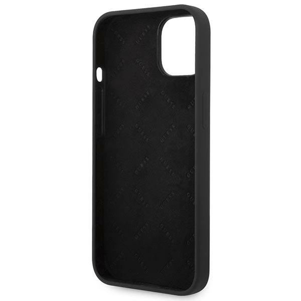 Etui Guess Silicone Vintage Gold Logo na iPhone 14 Plus - czarne