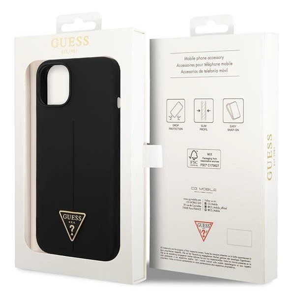 Etui Guess Silicone Triangle na iPhone 14 Plus - czarne