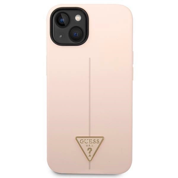 Etui Guess Silicone Triangle na iPhone 14 Plus - różowe
