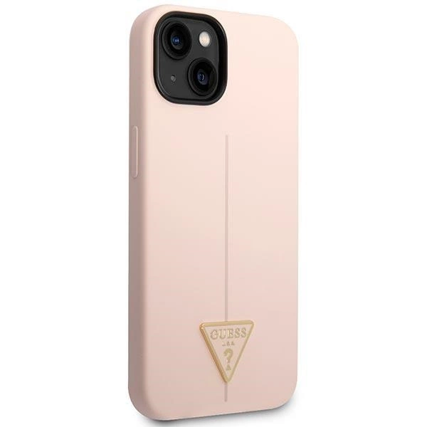 Etui Guess Silicone Triangle na iPhone 14 Plus - różowe
