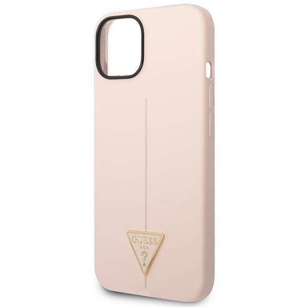 Etui Guess Silicone Triangle na iPhone 14 Plus - różowe