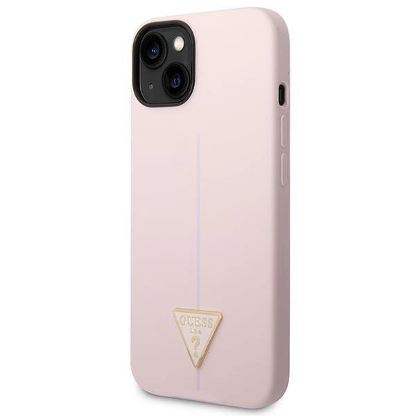 Etui Guess Silicone Triangle na iPhone 14 Plus - fioletowe
