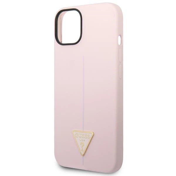 Etui Guess Silicone Triangle na iPhone 14 Plus - fioletowe