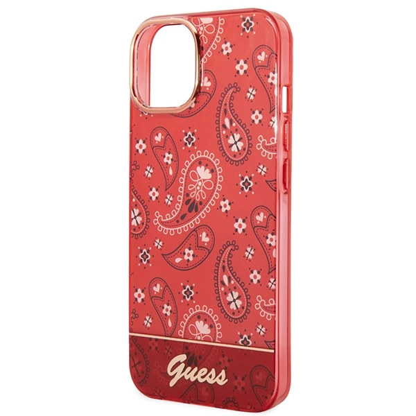 Etui Guess Bandana Paisley na iPhone 14 - czerwone