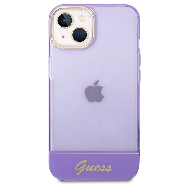 Etui Guess Translucent na iPhone 14 6,1" - fioletowe