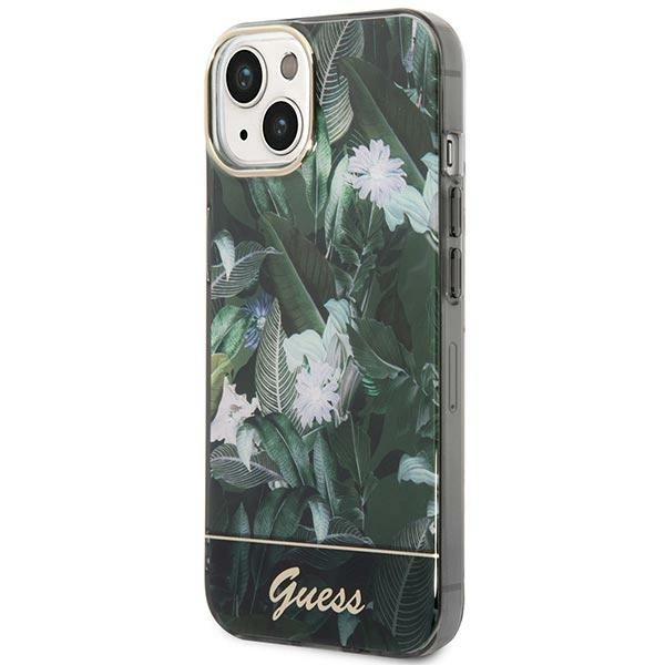 Etui Guess Jungle Collection na iPhone 14 - zielone