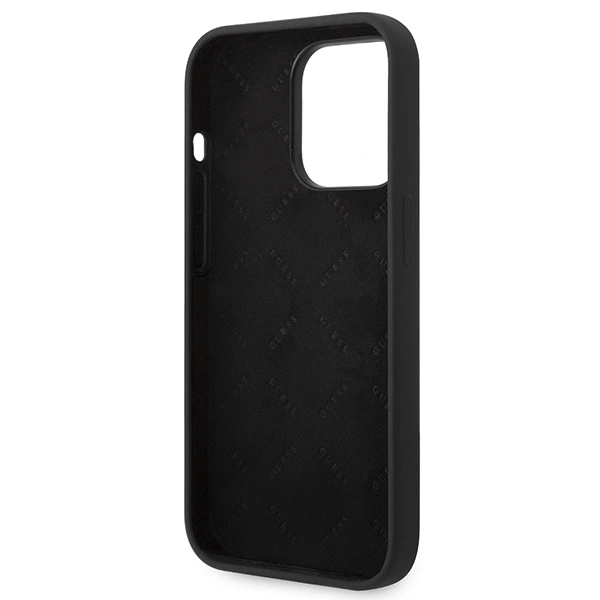Guess GUHCP14XSLTGK iPhone 14 Pro Max 6,7" czarny/black hardcase Silicone Triangle