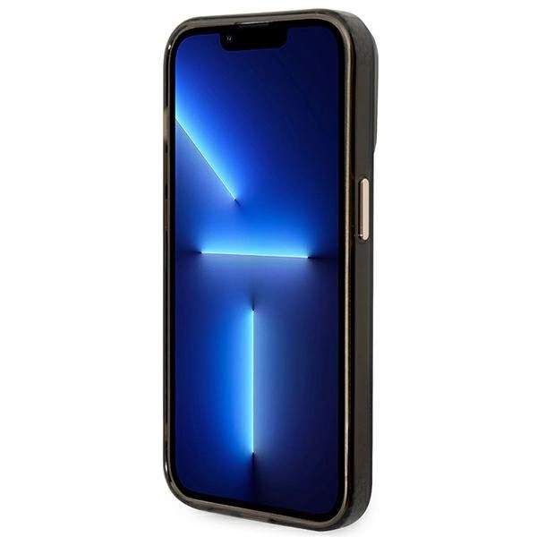 Etui Guess Gold Outline Translucent MagSafe na iPhone 14 Pro Max - czarne