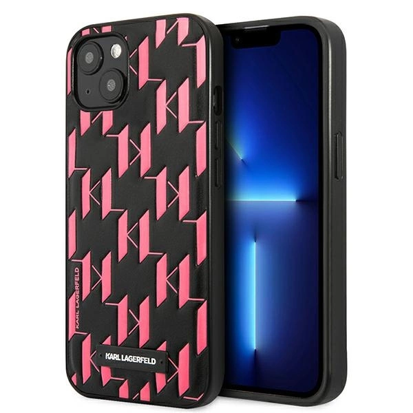 Etui Karl Lagerfeld Monogram Plaque na iPhone 13 mini - różowe