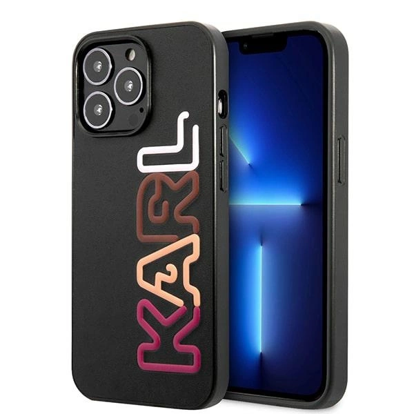 Etui Karl Lagerfeld Multipink Brand na iPhone 13 Pro Max - czarne