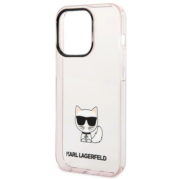 Etui Karl Lagerfeld Choupette Body na iPhone 14 Pro 6,1" - różowe