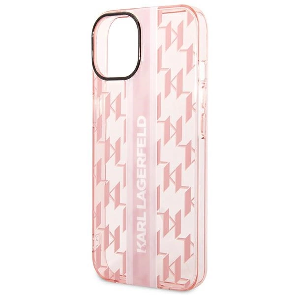 Etui Karl Lagerfeld Mono Vertical Stripe na iPhone 14 Plus - różowe