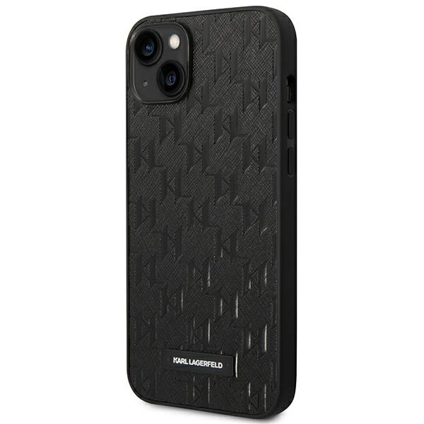 Etui Karl Lagerfeld Saffiano Mono Metal Logo na iPhone 14 Plus - czarne