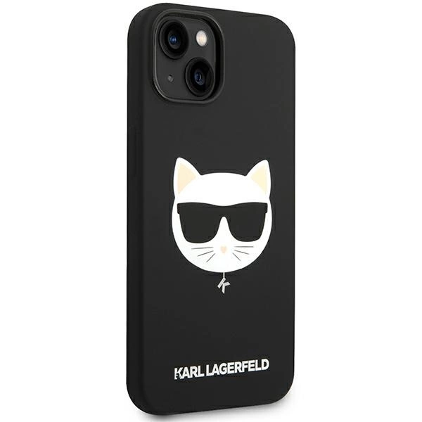 Etui Karl Lagerfeld Silicone Choupette Head MagSafe na iPhone 14 Plus - czarne