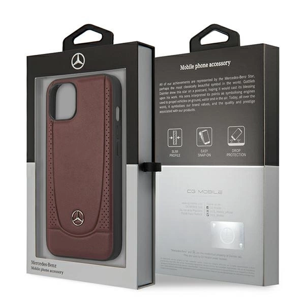 Etui Mercedes Leather Urban Bengale na iPhone 14 Plus - czerwone