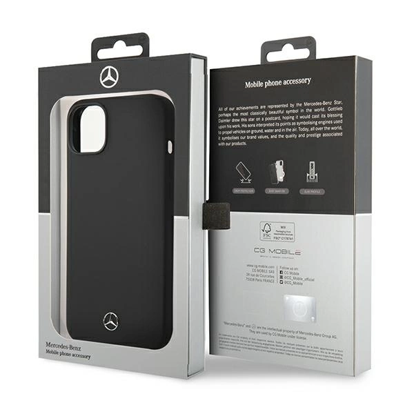 Etui Mercedes Silicone Line MagSafe na iPhone 14 Plus - czarne