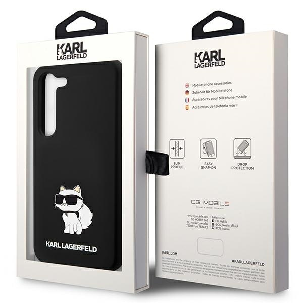KARL LAGERFELD KLHCS23MSNCHBCK S23+ S916 HARDCASE CZARNY/BLACK SILICONE CHOUPETTE