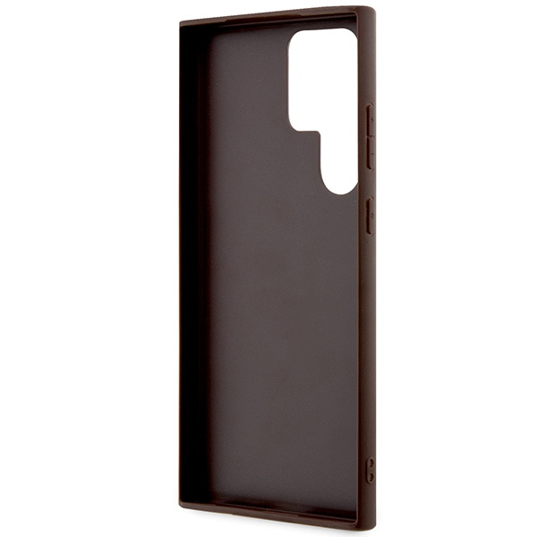 Guess GUHCS23LG4GLBR S23 Ultra S918 brązowy/brown hardcase 4G Stripe Collection
